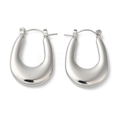 304 Stainless Steel Thick Hoop Earrings for Women EJEW-Z026-23P-1