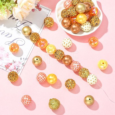 50Pcs 12 Styles Resin Rhinestone & Acrylic Beads Findings Kits DIY-CJ0003-31-1