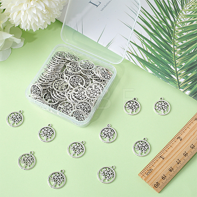 100Pcs Tibetan Style Alloy Pendants FIND-SC0005-58-1