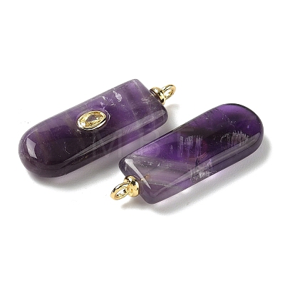 Natural Amethyst Pendants G-H328-02G-A05-1