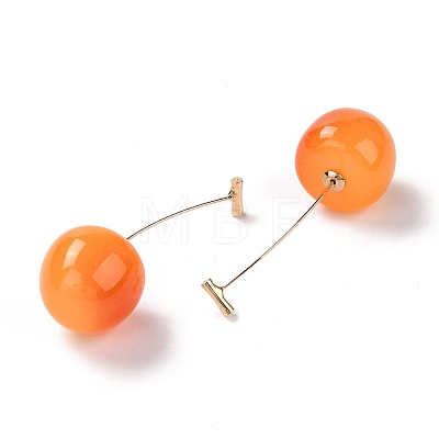 Lifelike Cherry Dangle Stud Earrings X-EJEW-F274-01A-1