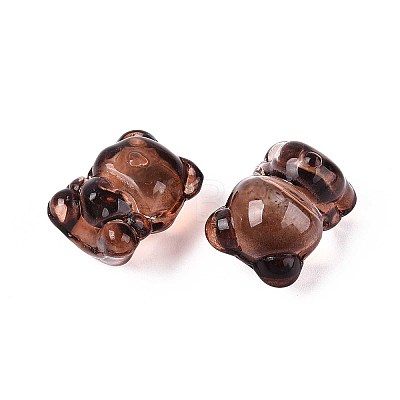 Baking Paint Transparent Glass Beads DGLA-N018-02E-1