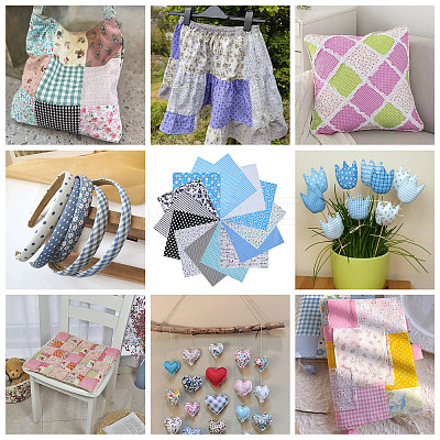 28Pcs 14 Styles Cotton Fabric DIY-TA0014-80B-1