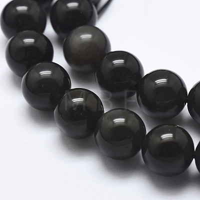 Natural Ice Obsidian Beads Strands X-G-A171-16-8mm-1