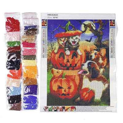 Halloween DIY Diamond Painting Kit AJEW-C037-02B-1