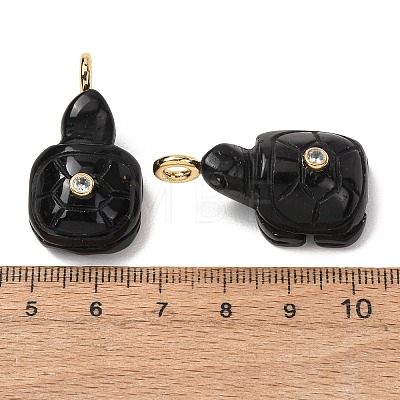 Natural Obsidian Carved Pendants G-H357-03G-06-1