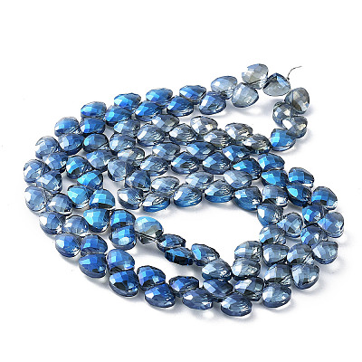 Electroplate Triangle Glass Beads Strands EGLA-A036-11A-FR02-1