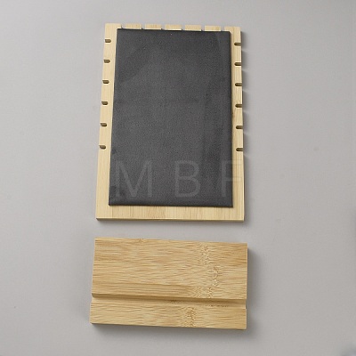 Bamboo Necklace Organizer Display Stands NDIS-WH0009-21B-1