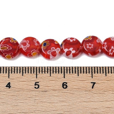 Handmade Millefiori Lampwork Beads Strands LAMP-G166-17A-05-1