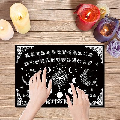 Printed Wood Pendulum Dowsing Divination Board Set DJEW-WH0324-069-1