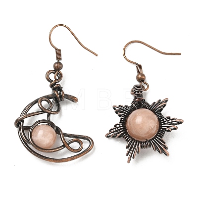 Natural Sunstone Dangle Earrings G-H359-07R-06-1