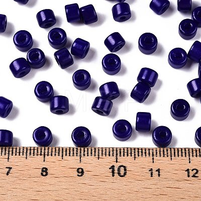 Opaque Baking Paint Glass Seed Beads SEED-T008-02V-1