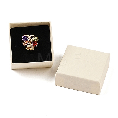 Cardboard Paper Jewelry Storage Boxes with Sponge CON-P023-01A-02-1