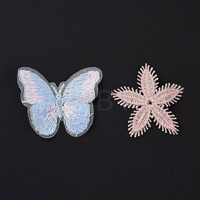 Gorgecraft 90Pcs 9 Color Computerized Embroidery Polyester Cloth Iron On/Sew On Patches DIY-GF0004-37-1
