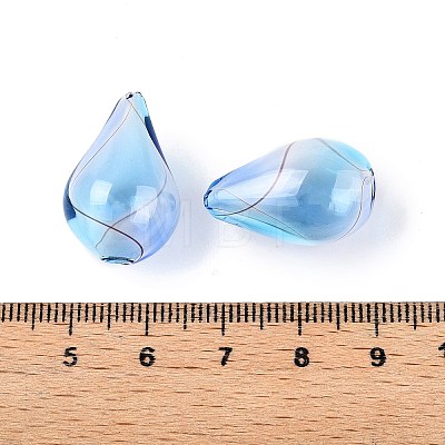 Transparent Handmade Blown Glass Globe Beads X-GLAA-T012-54A-1