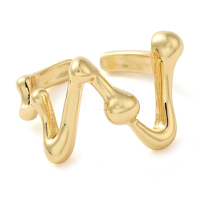 Brass Open Cuff Rings for Women RJEW-Z070-07G-03-1