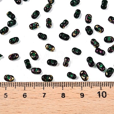 Picasso Spray Painted Glass Seed Beads SEED-T006-04-14-1