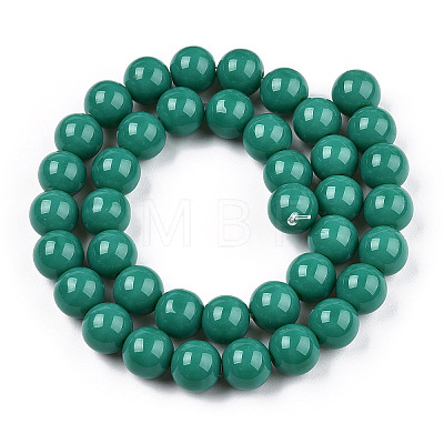 Opaque Solid Color Glass Beads Strands GLAA-T032-P4mm-12-1