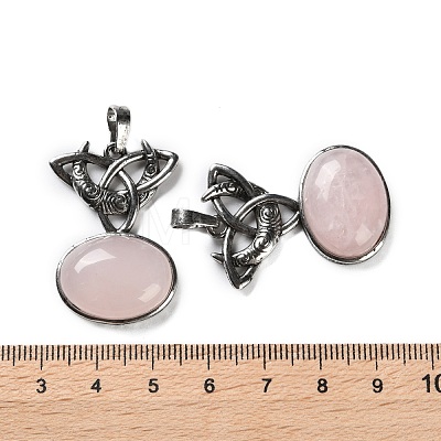 Natural Rose Quartz Pendants G-F777-02AS-05-1