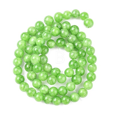 Natural Mashan Jade Round Beads Strands G-D263-6mm-XS17-1