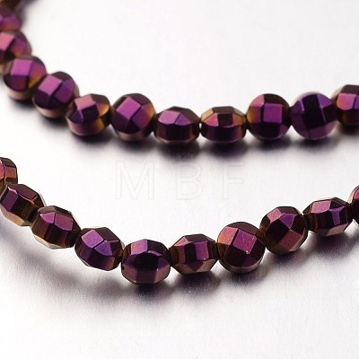Electroplate Non-magnetic Synthetic Hematite Bead Strands G-F300-34-1