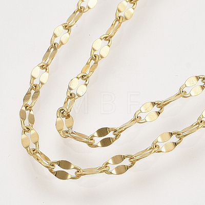 Brass Cable Chains Necklace Making KK-T048-037G-NF-1