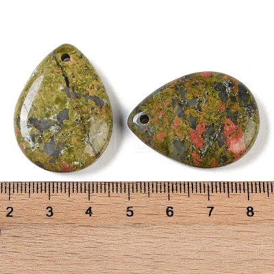 Natural Unakite Pendants G-G115-02A-1