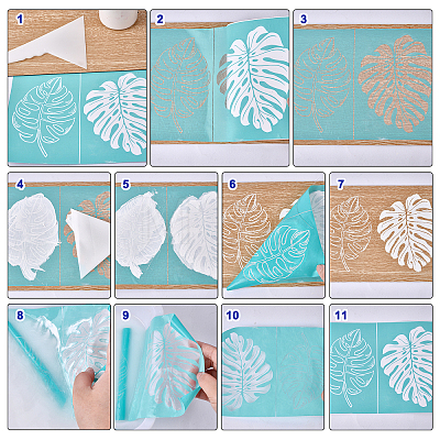 Self-Adhesive Silk Screen Printing Stencil DIY-WH0173-021-10-1