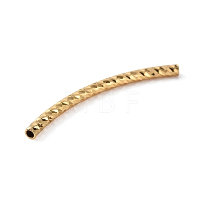 Brass Curved Tube Beads FIND-WH0110-155B-1