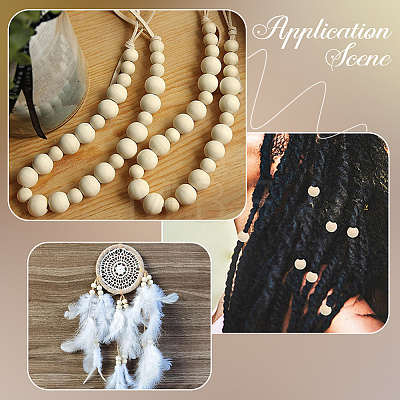 800Pcs Natural Unfinished Wood Beads WOOD-PA0001-58-1