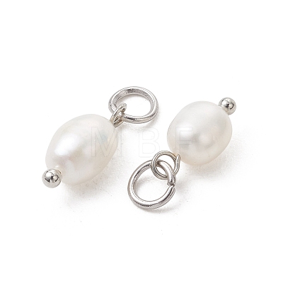 Natural Cultured Freshwater Pearl Pendants PALLOY-JF05443-01-1