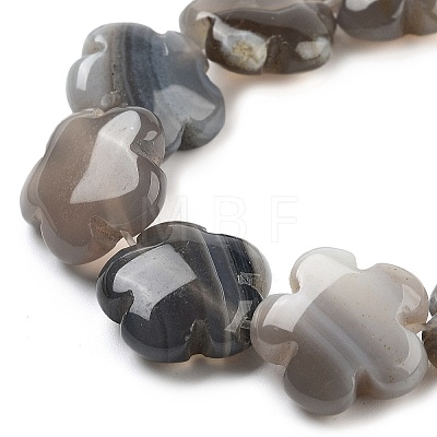Natural Gray Agate Beads Strands G-F769-I01-01-1