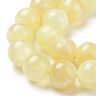 Electroplated Natural Yellow Selenite Beads Strands G-N328-025E-03-1-1