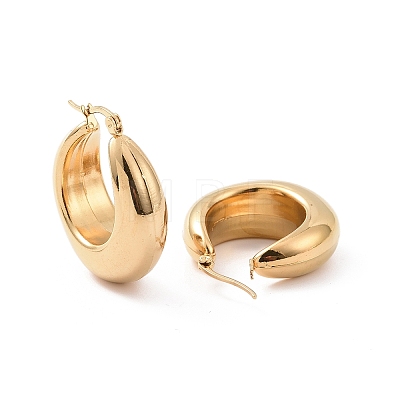 Ion Plating(IP) 304 Stainless Steel Hoop Earrings X-EJEW-M212-03G-1