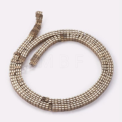 Electroplated Non-magnetic Synthetic Hematite Beads Strands G-P367-D09-1