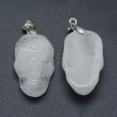 Natural Quartz Crystal Pendants G-P393-A04-1