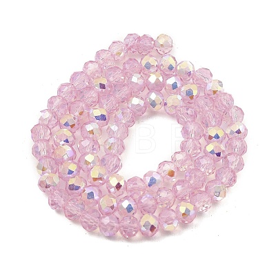 Baking Painted Transparent Glass Beads Strands DGLA-A034-J6mm-B06-1