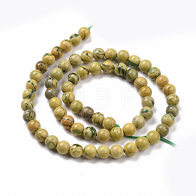 Natural Verdite Stone Beads Strands G-C242-03A-1