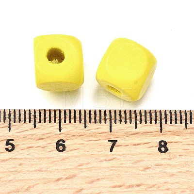 Spray Painted Wooden Beads WOOD-P021-01C-27-1