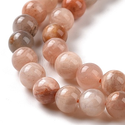 Round Natural Sunstone Beads Strands G-I176-09-6mm-1