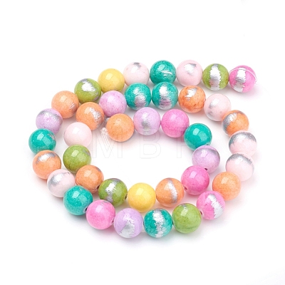 Natural Mashan Jade Beads Strands G-G833-10mm-14-1