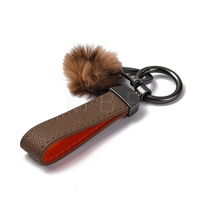 Plush & Imitation Leather Keychain KEYC-K023-01B-02-1