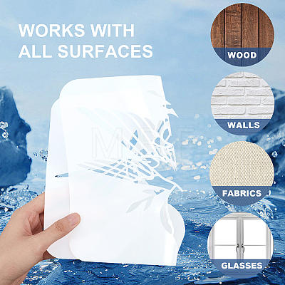 4Pcs 4 Styles PET Hollow Out Drawing Painting Stencils DIY-MA0004-05-1