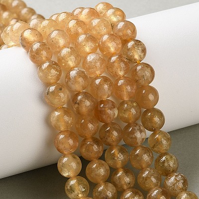 Natural Yellow Garnet Beads Strands G-Z129-C01-8mm-02-1