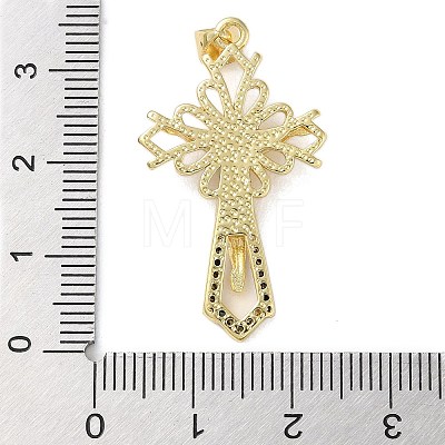 Brass Micro Pave Cubic Zirconia Pendants KK-A212-05F-G-1