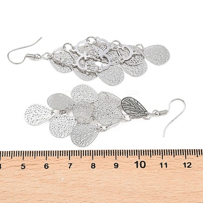 Brass Dangle Earrings EJEW-B157-02E-P-1
