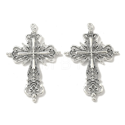 Tibetan Style Zinc Alloy Big Pendants TIBEP-R334-117AS-RS-1