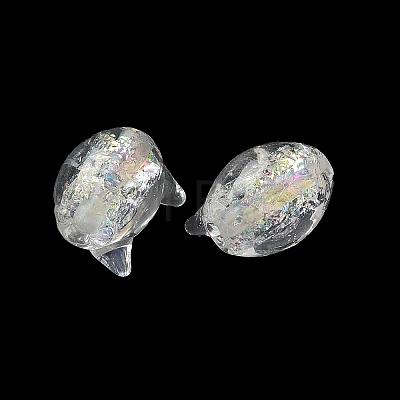 Handmade Foil Lampwork Beads Strands FOIL-Z001-04E-1