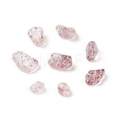 Natural Strawberry Quartz Chips Beads X-G-O103-23-1