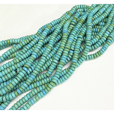 Synthetic Turquoise Beads Strands X-TURQ-G109-6x3mm-06-1